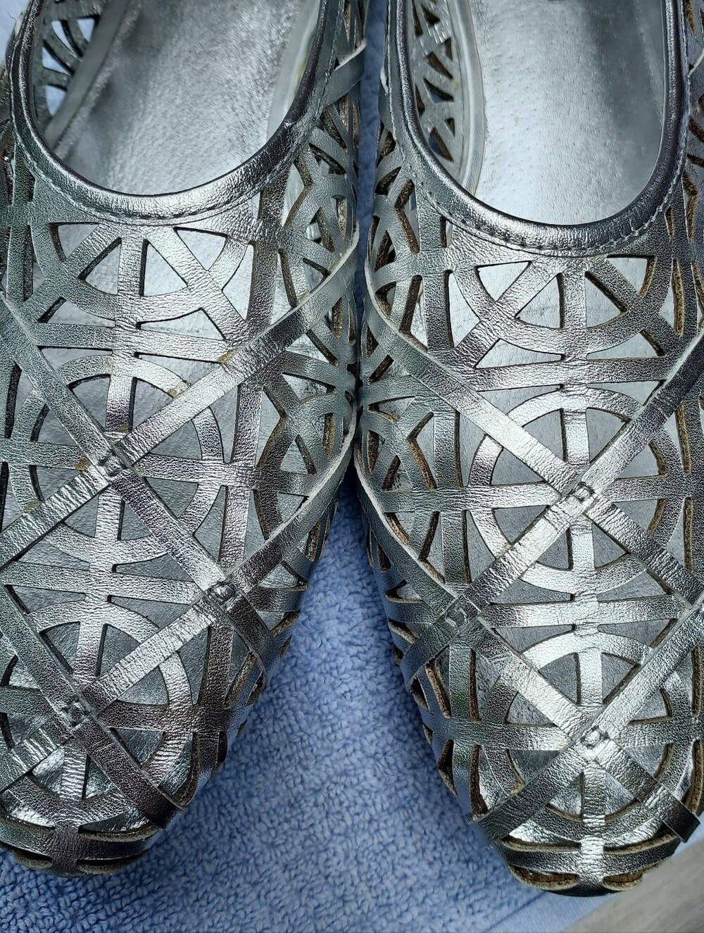 Jeffrey Campbell Silver Skylark Shoes Size 9 With Box - Picture 4 of 8